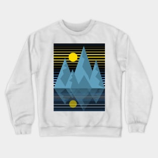 Mountains reflection in the lake Crewneck Sweatshirt